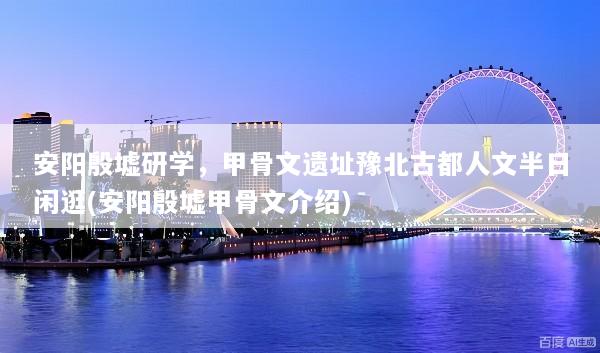 安阳殷墟研学，甲骨文遗址豫北古都人文半日闲逛(安阳殷墟甲骨文介绍)